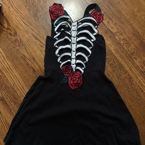 Skeleton back dress medium Hot Topic